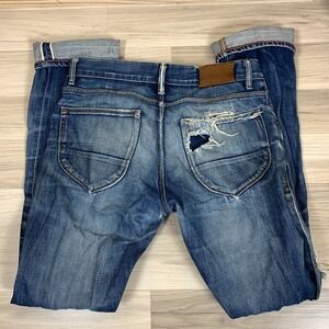 Raleigh Denim Selvedge Jeans Mens 30 Jones Handcrafted North Carolina Destroyed